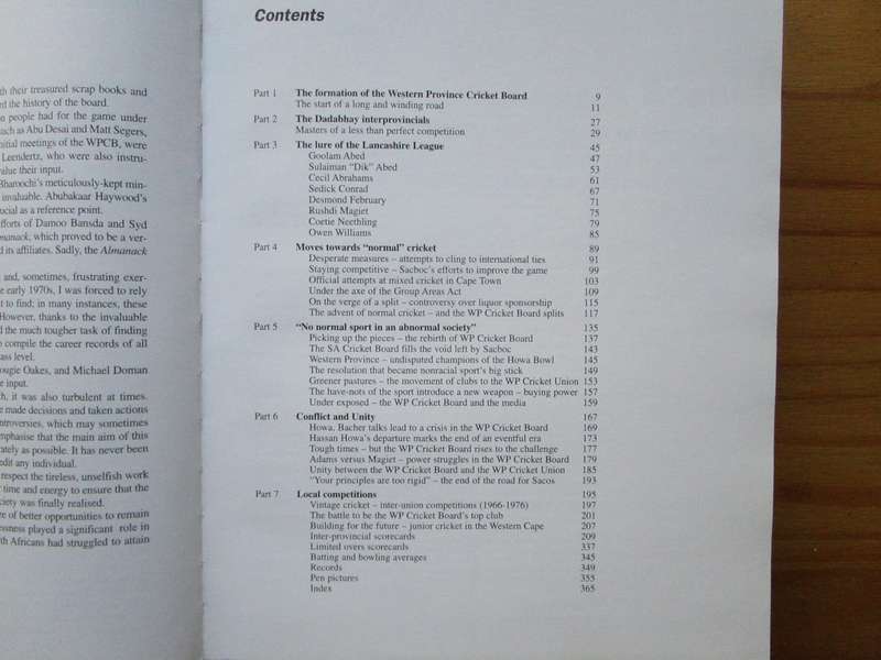 More Than a Game-History of the Western Province Cricket Board-1959-1991
