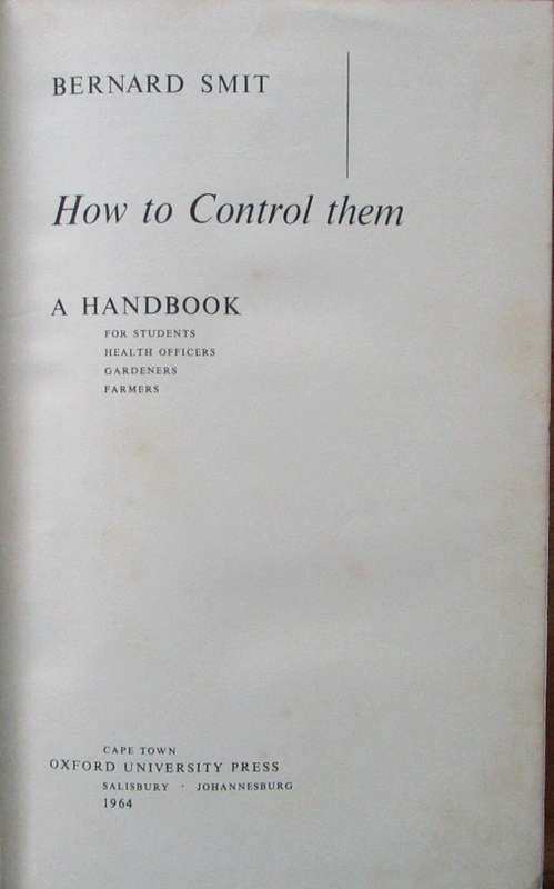 Insects in Southern Africa: How to Control Them, A Handbook