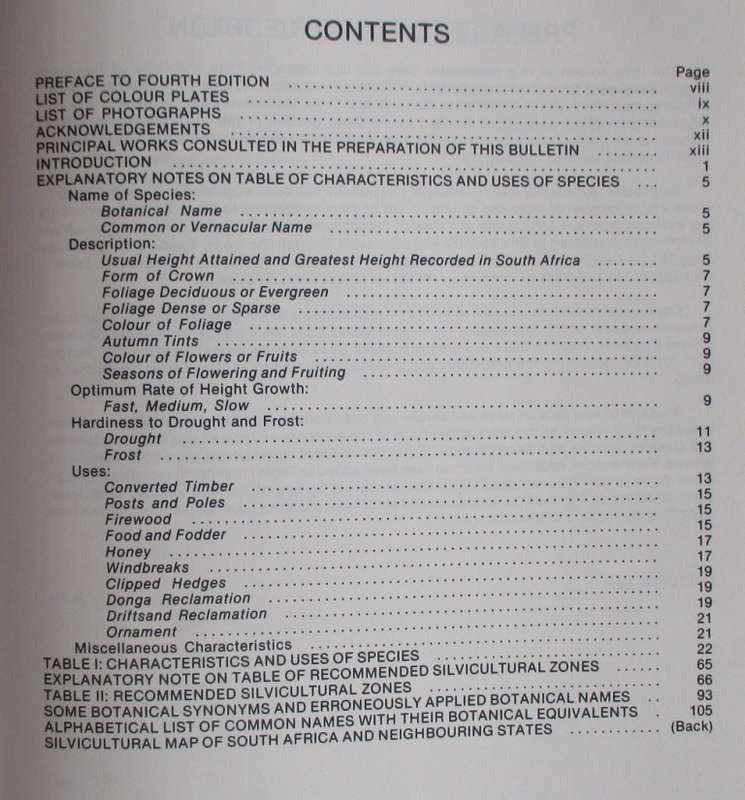 Characteristics and Uses of Selected Trees and Shrubs-Cultivated in South Africa