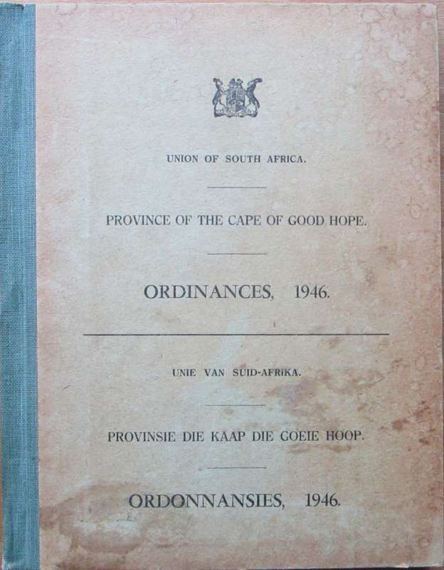 Province of the Cape of Good Hope Ordinances, 1946