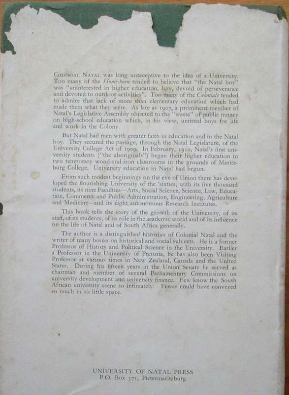 A History of the University of Natal