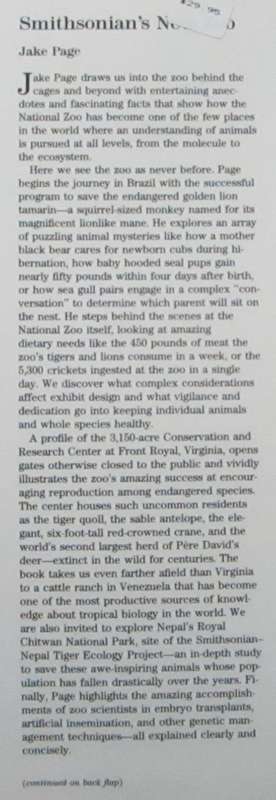 Smithsonian's New Zoo