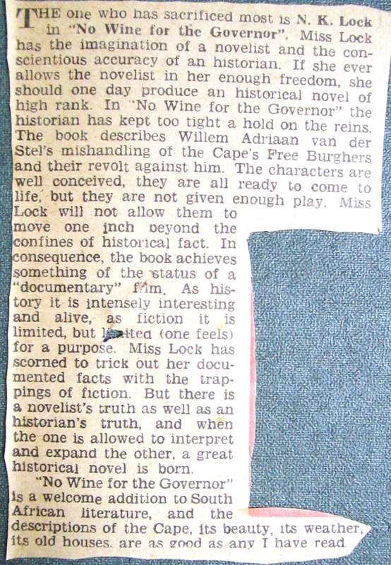 No Wine for the Governor