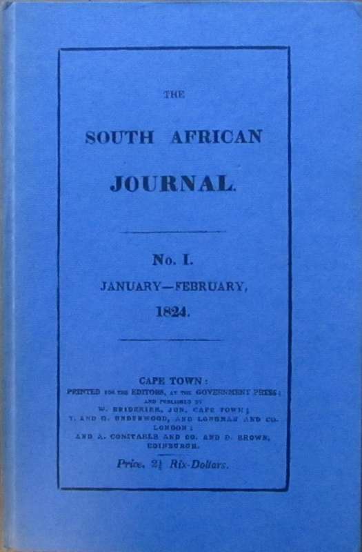 The South African Journal No 1 January-February 1824