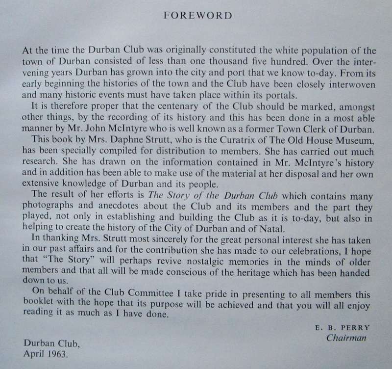 The Story of the Durban Club
