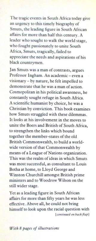 Jan Christian Smuts the Conscience of a South African