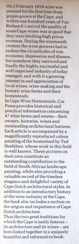 Cape Wine Homestead's