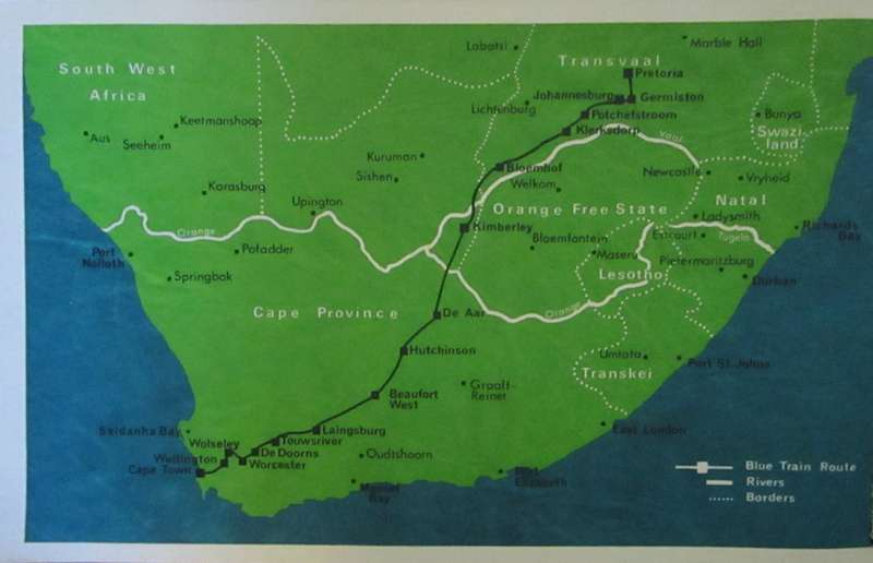 The Blue Train Route Guide/Die Bloutrein Roetegids