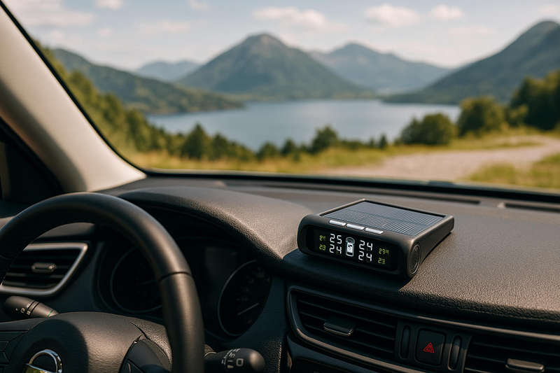 Automatic Solar Tire Pressure Indicator