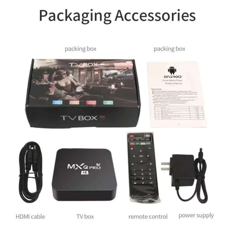MXQ Pro 5G Android 12.1 TV Box - 4GB RAM + 64GB Storage, 4K Streaming