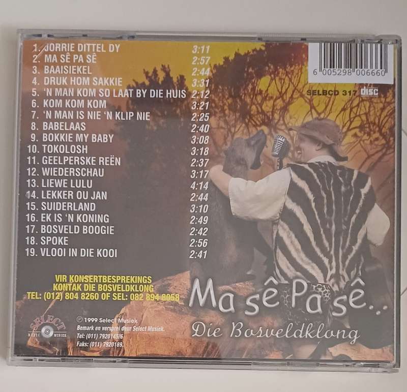THYS DIE BOSVELDKLONG - MA SE PA SE
