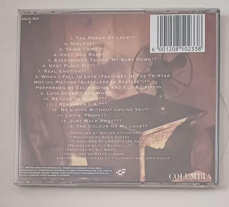 CELINE DION - THE COLOUR OF MY LOVE