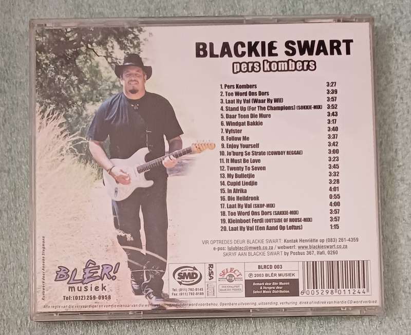 BLACKIE SWART - PERS KOMBERS
