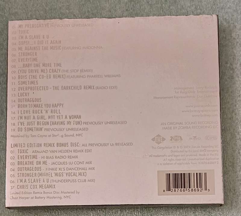 BRITNEY SPEARS - GREATEST HITS MY PREROGATIVE