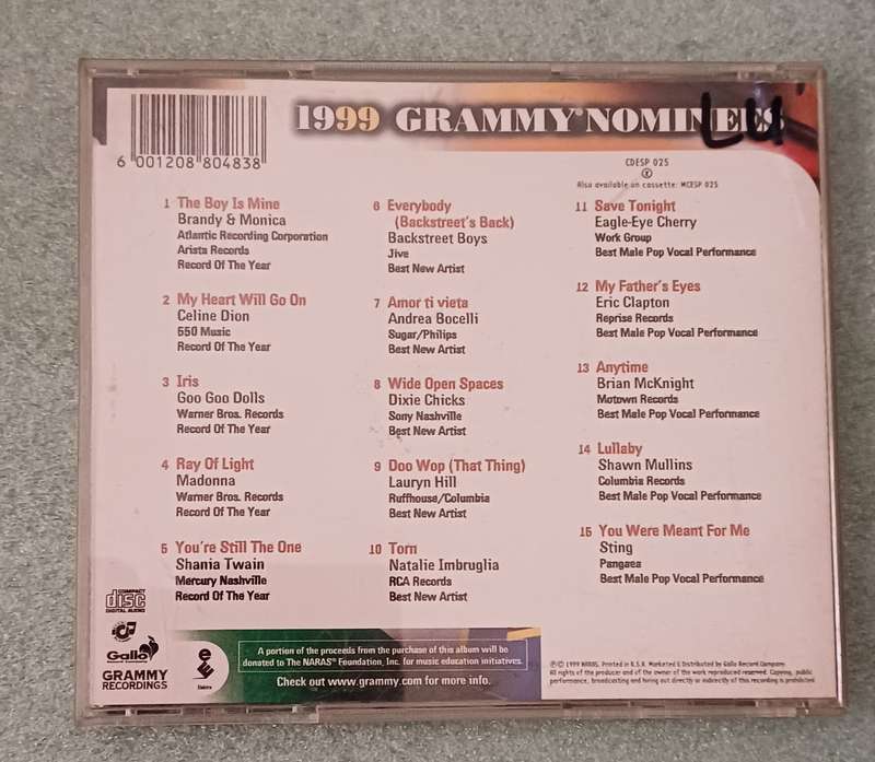 1999 GRAMMY NOMINEES