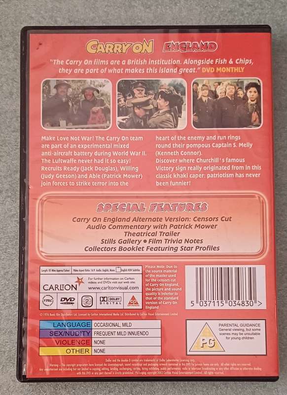 CARRY ON - ENGLAND
