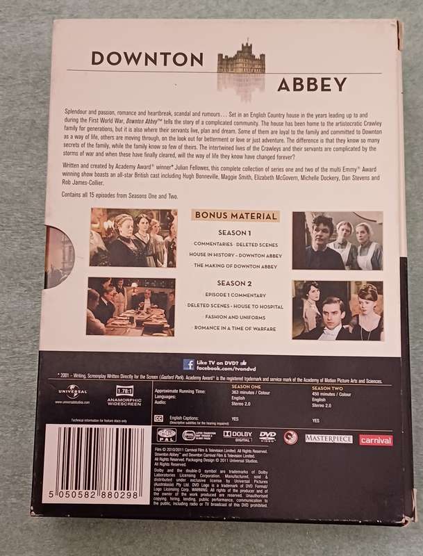 DOWNTON ABBEY SEASON 1 AND 2
