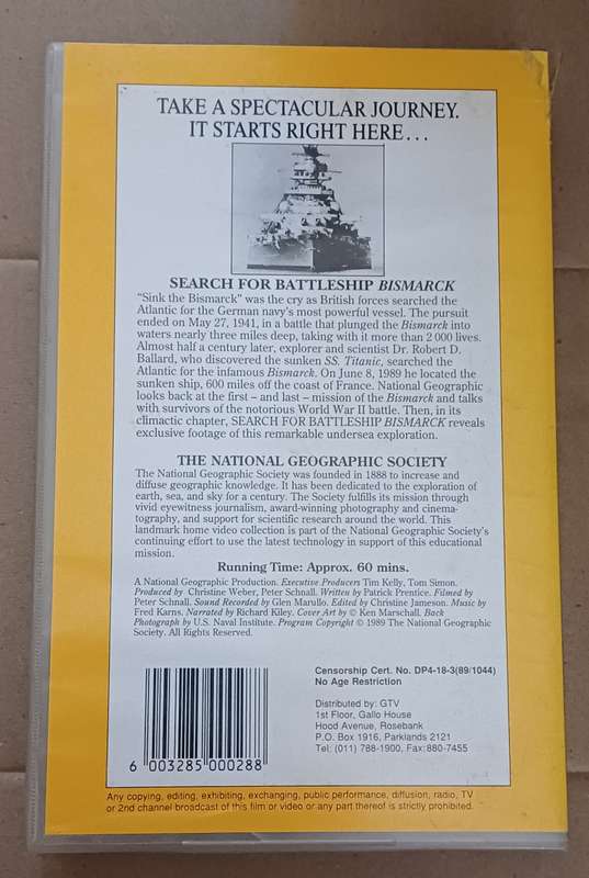 NATIONAL GEOGRAPHIC - SEARCH FOR THE BATTLESHIP BISMARCK
