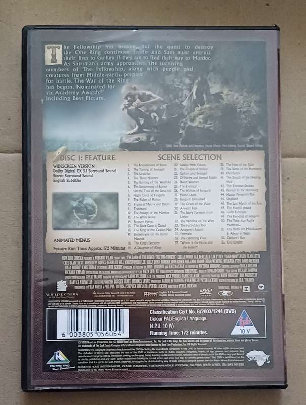 THE LORD OF THE RINGS - THE TWO RINGS