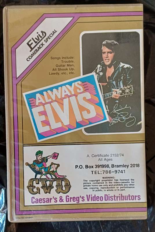 ELVIS - COMEBACK SPECIAL ( BETAMAX CASSETTE )
