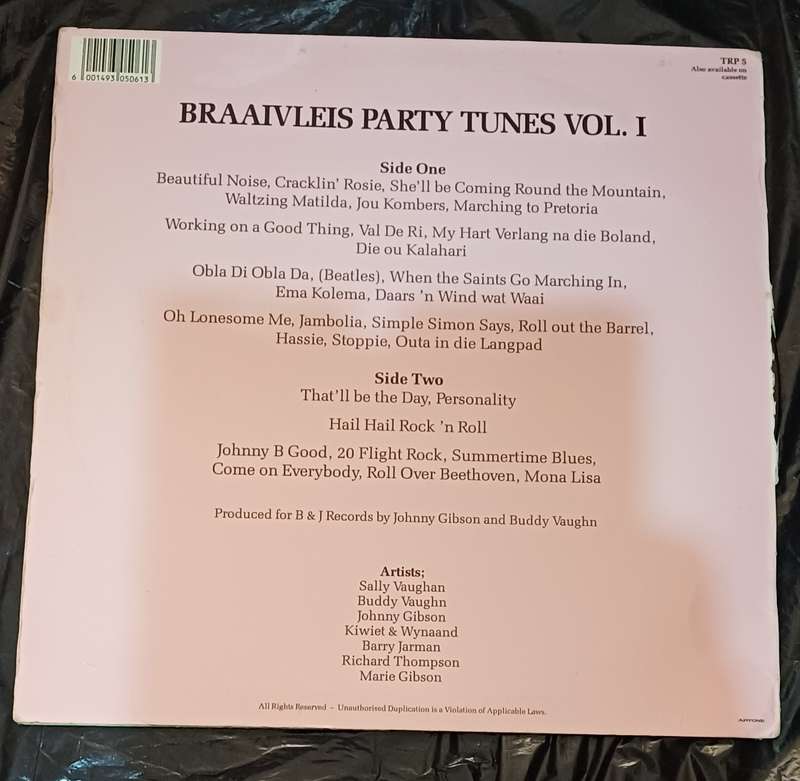 BRAAIVLEIS PARTY TUNES - VOL 1