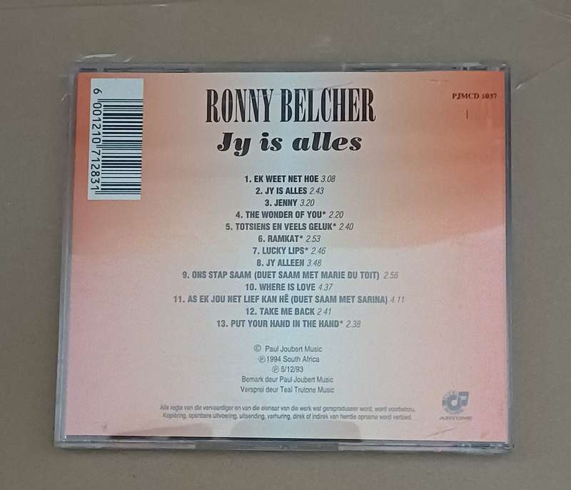 RONNY BELCHER - JY IS ALLES
