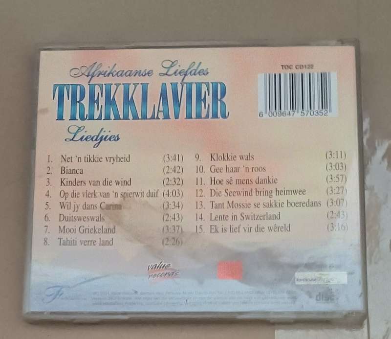 AFRIKAANSE LIEFDES - TREKKLAVIER LIEDJIES