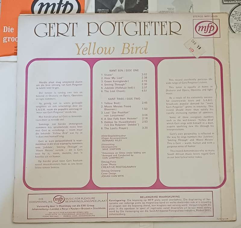 GERT POTGIETER - YELLOW BIRD