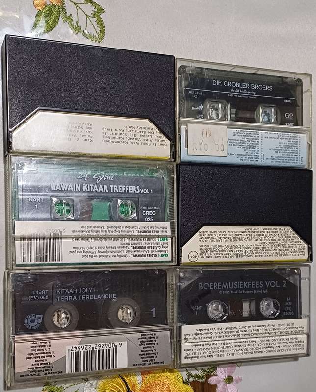 6 BOEREMUSIEK Cassette Tape's