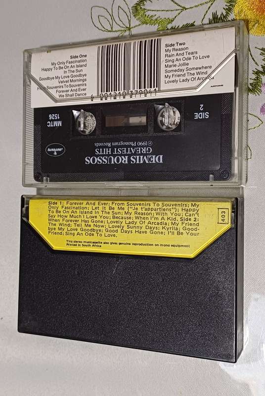 2 DEMIS ROUSSOS Cassette Tape's