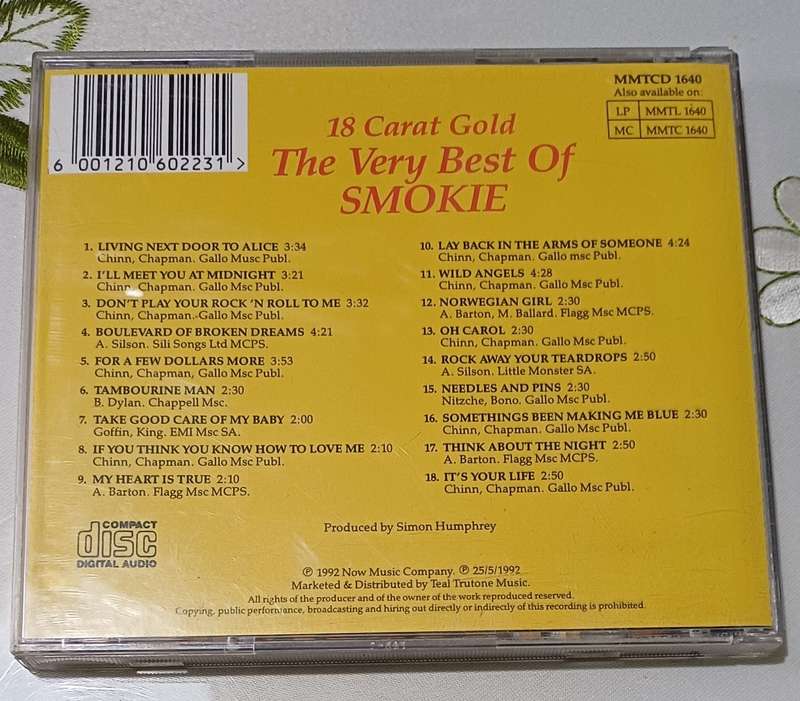 SMOKIE - 18 CARAT GOLD THE VERY BEST OF SMOKIE