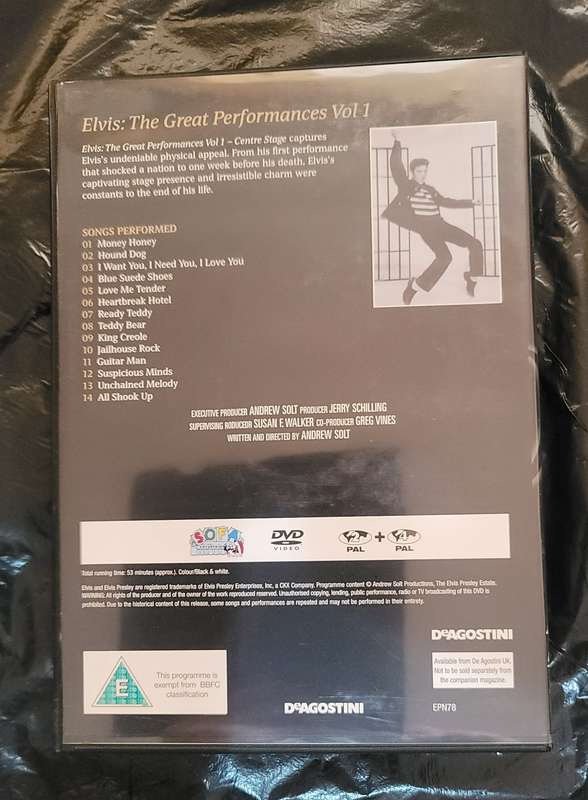 ELVIS PRESLEY - THE GREAT PERFORMANCES VOL 1 CENTRE STAGE