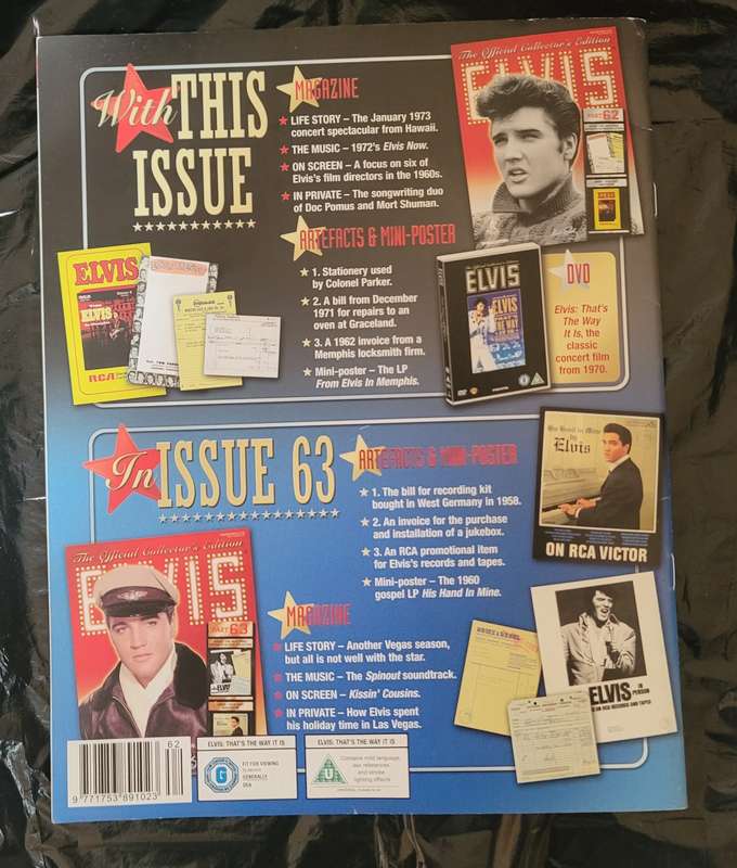 DEAGOSTINI THE OFFICIAL COLLECTOR'S EDITION ELVIS PRESLEY PART 62