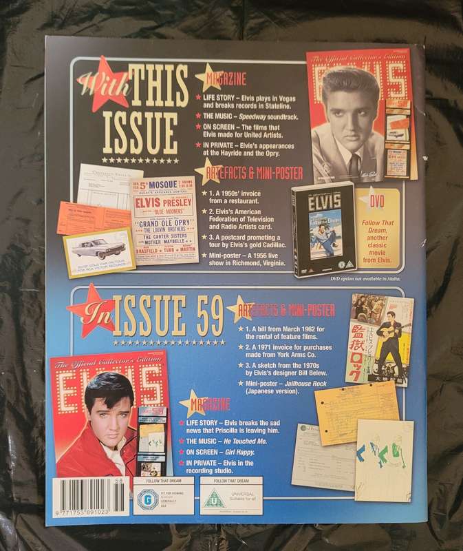 DEAGOSTINI THE OFFICIAL COLLECTOR'S EDITION ELVIS PRESLEY PART 58