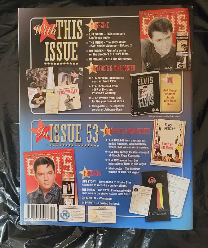 DEAGOSTINI THE OFFICIAL COLLECTOR'S EDITION ELVIS PRESLEY PART 52