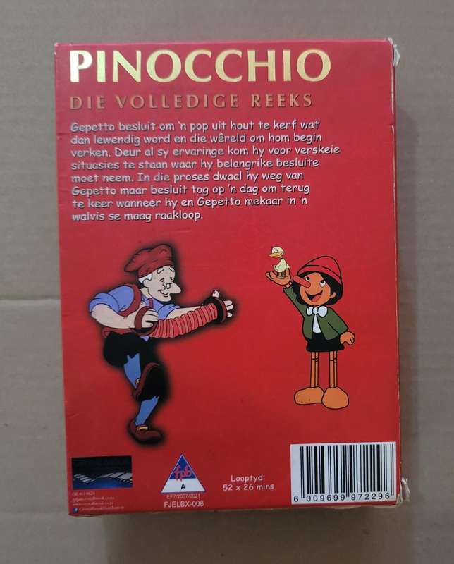 PINOCCHIO DIE VOLLEDIGE REEKS 10 DVD STEL EPISODE 1 - 52 PLEASE READ