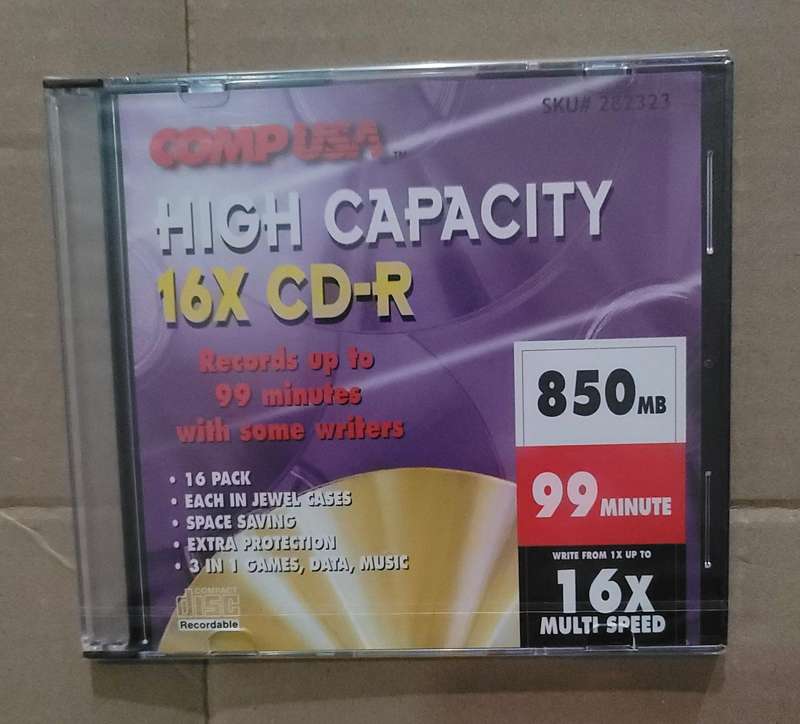 COMP USA CD-R PLEASE NOTE ITS ONLY 1 BLANK CD EACH