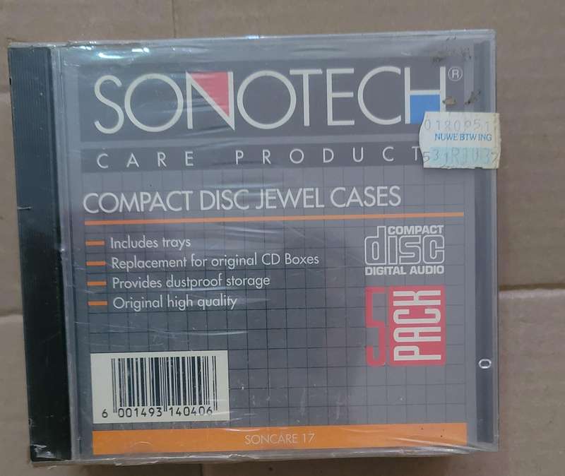 SONOTECH COMPACT CD DISC JEWEL CASES 5 PACK