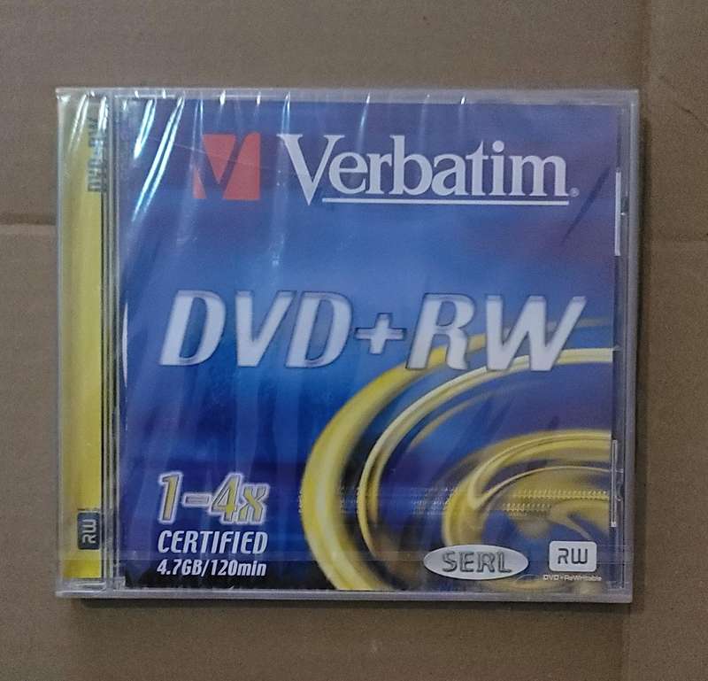 VERBATIM DVD+RW 4.7 GB PLEASE NOTE DVD CASE HAS A CRACKED