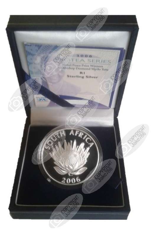 2006 Silver Proof Protea R1 - Desmond Tutu