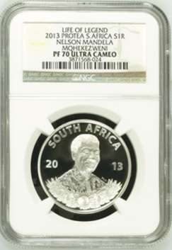 PF70 UC - 2013 Silver Proof R1 - Nelson Mandela Life of a Legend