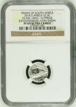 PF69 UC - 2014 Silver Proof 2½ c (Tickey) - Train -  Flypress With JHB Mintmark
