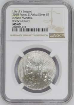 MS69 - 2018 Silver R1 - Nelson Mandela Life of a Legend
