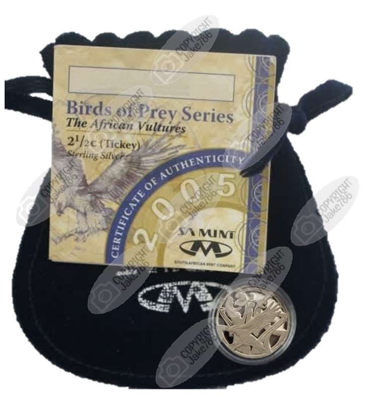 2005 Silver Proof 2½ c (Tickey) - Vultures