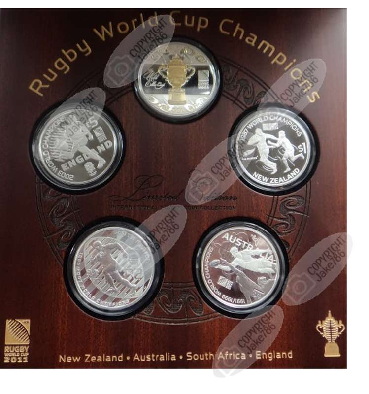2011 Rugby World Cup Limited Edition Champions Silver Set
