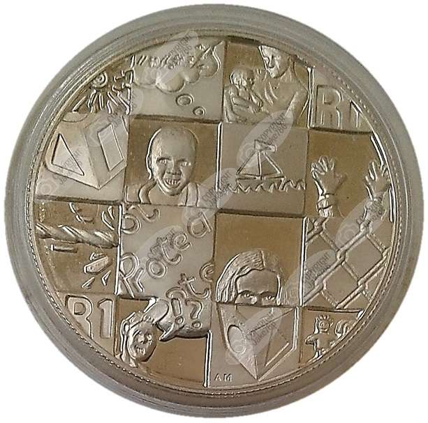 1998 Silver Proof Protea R1 - Year of the Child