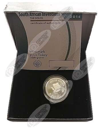 2006 Silver Proof 2½ c (Tickey) - Dolos - With JHB Mintmark