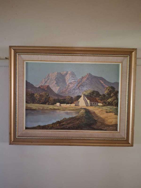 Anton Strauss Framed oil on Board