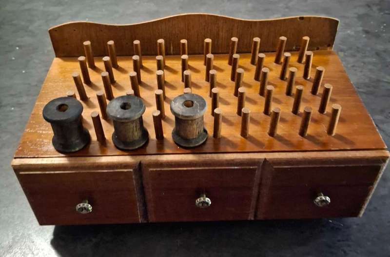 Vintage Bobbin Sewing Box