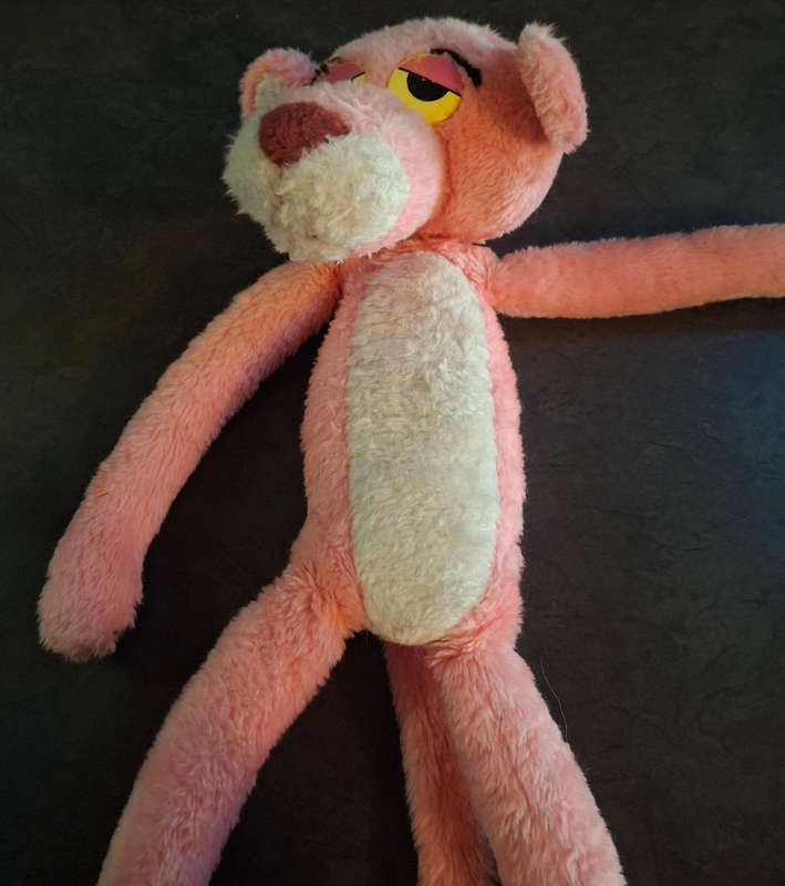 Vintage Pink Panther plush toy 1980's